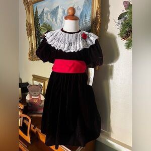 ❤️ Rare Vintage Sylvia Whyte
Velvet Lace Collar Dress Girls
Size 6 NWT 68.00